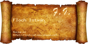 Floch István névjegykártya